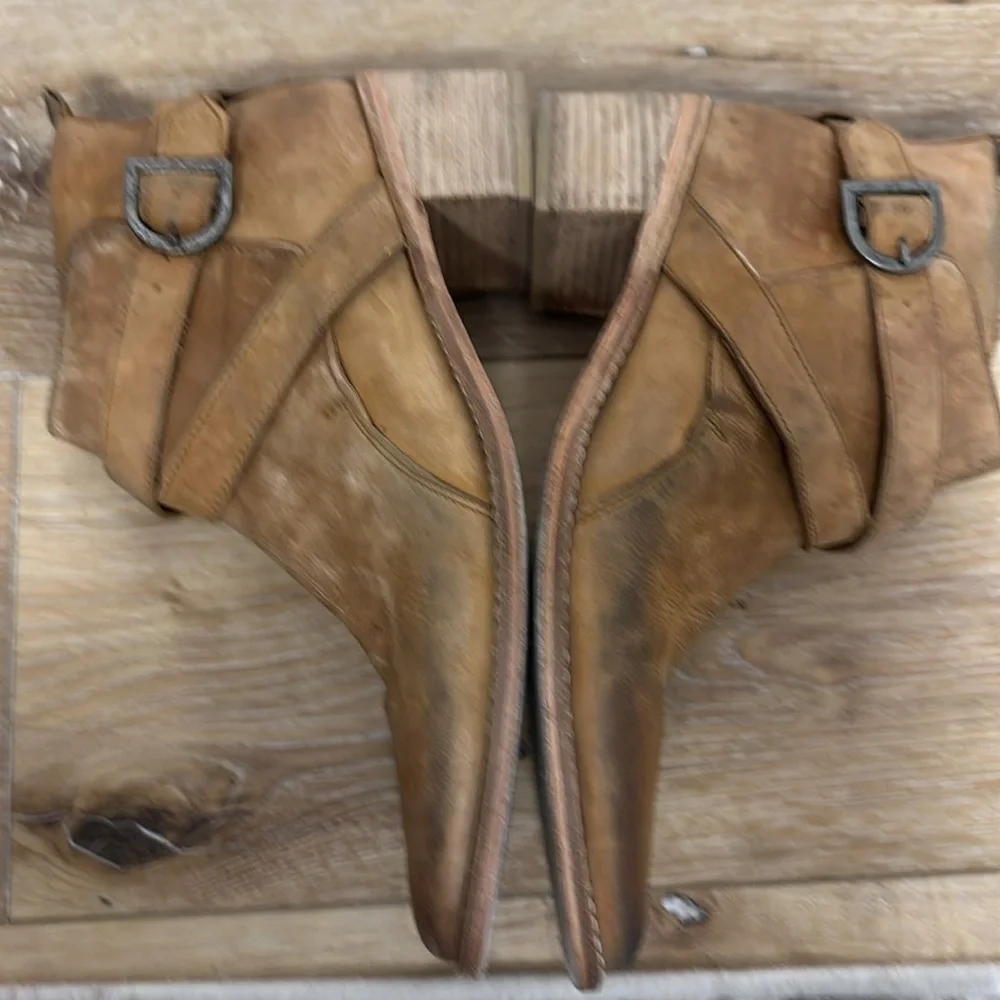 Free People Booties Back Loop Ankle size 7.5 EU size 38